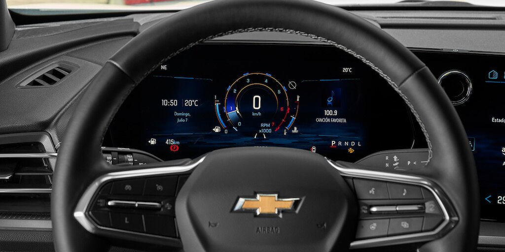 Volante calefactable de tu Nueva Chevrolet Traverse 2025, camioneta familiar 7 pasajeros, motor Turbo 2.5L