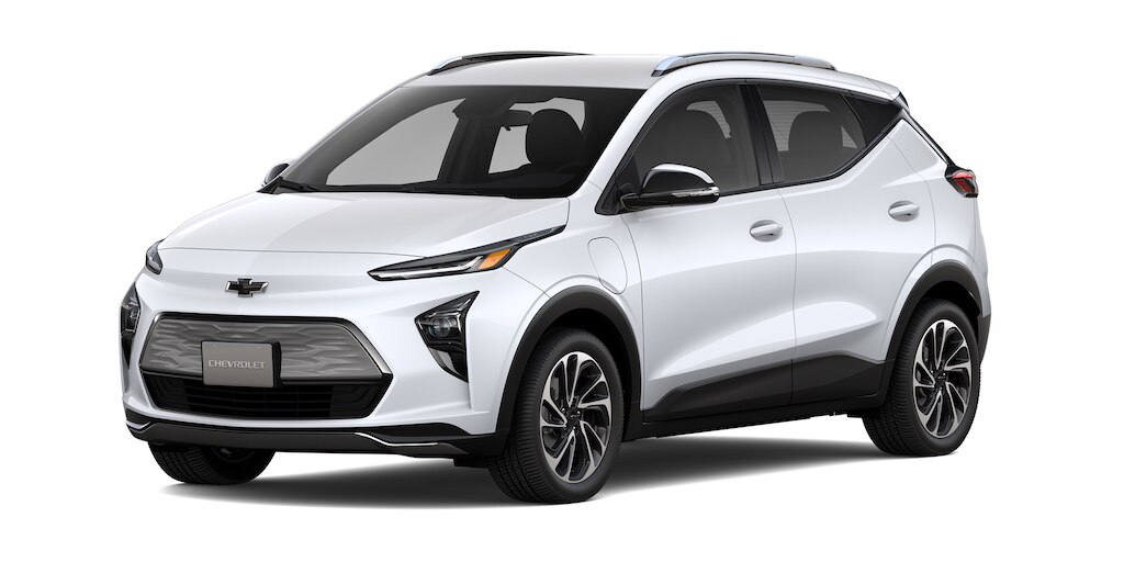 Chevrolet Bolt EUV, SUV eléctrica en color blanco