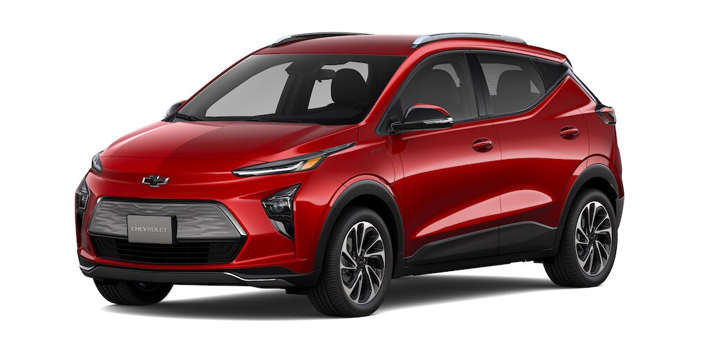 Chevrolet Bolt EUV, SUV eléctrica en color rojo rubí