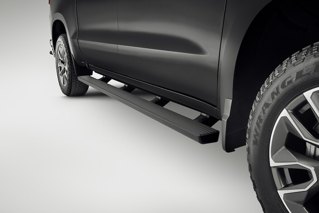 Estribo rectangular de trabajo en negro para Chevrolet Cheyenne ZR2 BISON 2025, camioneta pickup