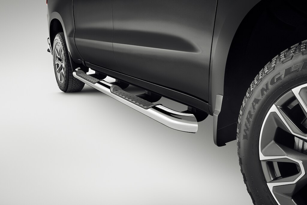 Estribo rectangular cromado de 4 pulgadas para Chevrolet Cheyenne ZR2 BISON 2025, camioneta pickup