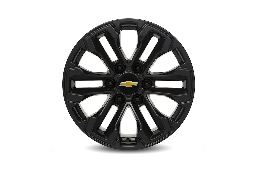 Rin de aluminio de 22 en negros de 6 brazos para Chevrolet Cheyenne ZR2 BISON 2025, camioneta pickup
