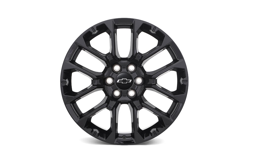 Rin de aluminio de 22 en negro metálico para Chevrolet Cheyenne ZR2 BISON 2025, camioneta pickup