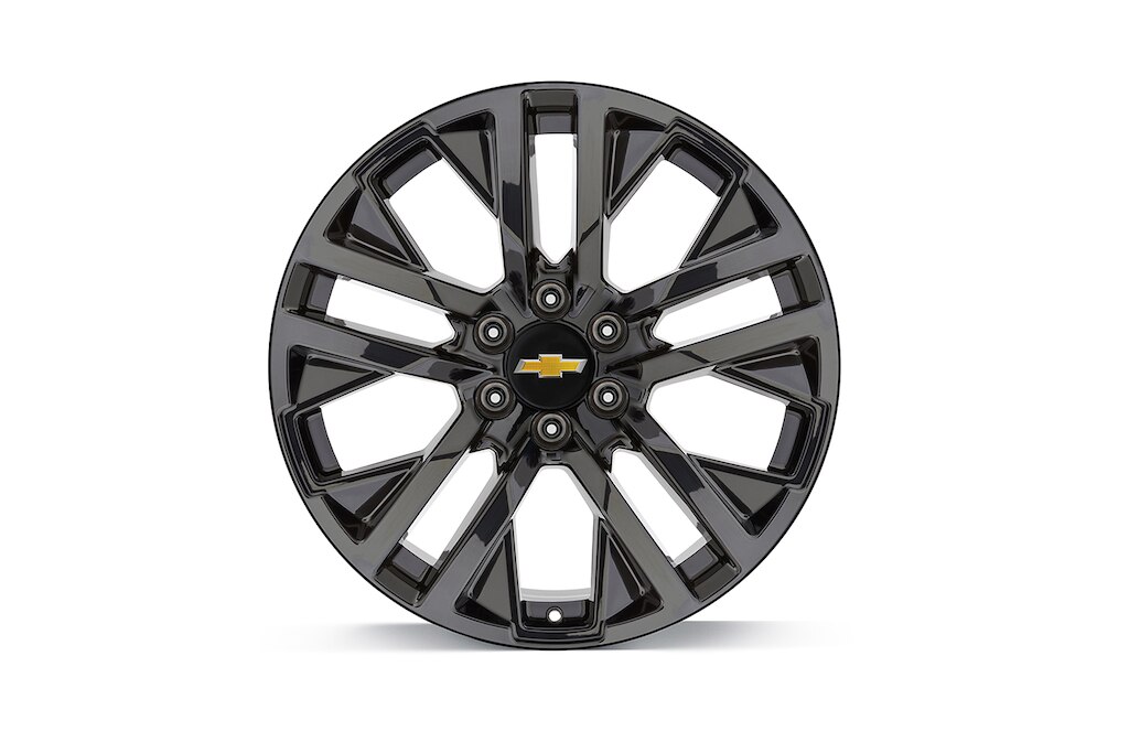 Rin de aluminio 5 brazos y 22 pulgadas en negro brillante para Chevrolet Cheyenne ZR2 BISON 2025, camioneta pickup